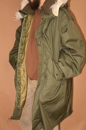 VINTAGE M-65 1972 PARKA MOD FISHTAIL HOODED LINED KHAKI ORIGINAL